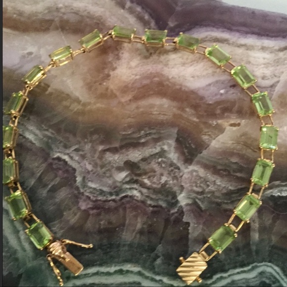 10k PERIDOT BRACELET - Picture 5 of 6